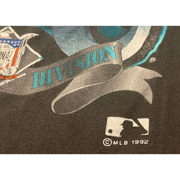 Vintage 1992 Large Florida Marlins MLB Baseball Single Stitch T-Shirt USA - Picture 8 of 10